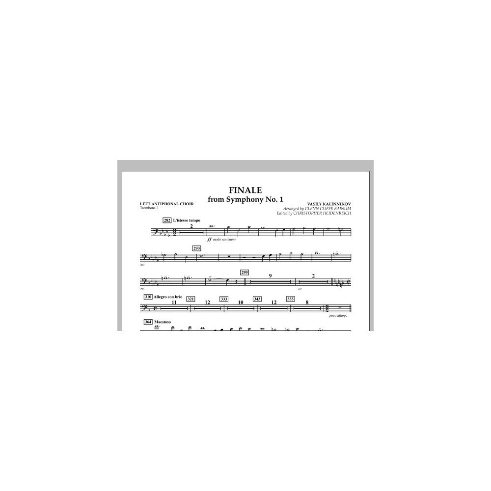 Finale from Symphony No. 1 - Left Ant. Choir - Trombone 2