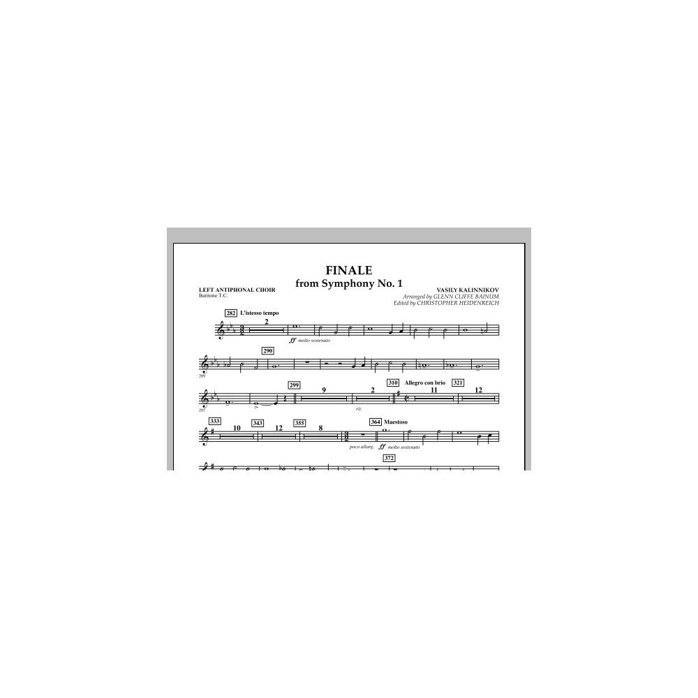 Finale from Symphony No. 1 - Left Ant. Choir - Baritone TC