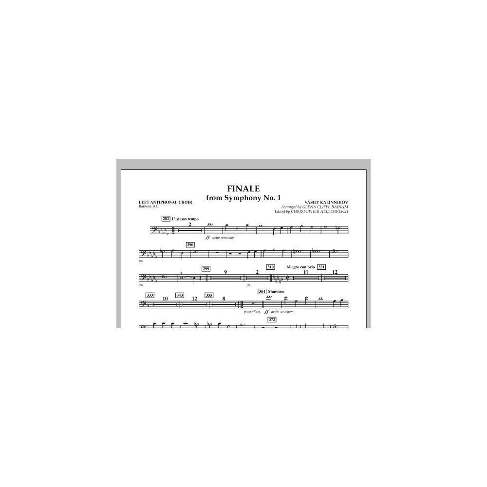 Finale from Symphony No. 1 - Left Ant. Choir - Baritone BC