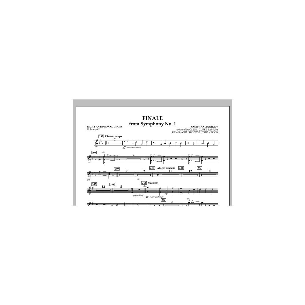 Finale from Symphony No. 1 - Right Ant. Choir - Trumpet 2