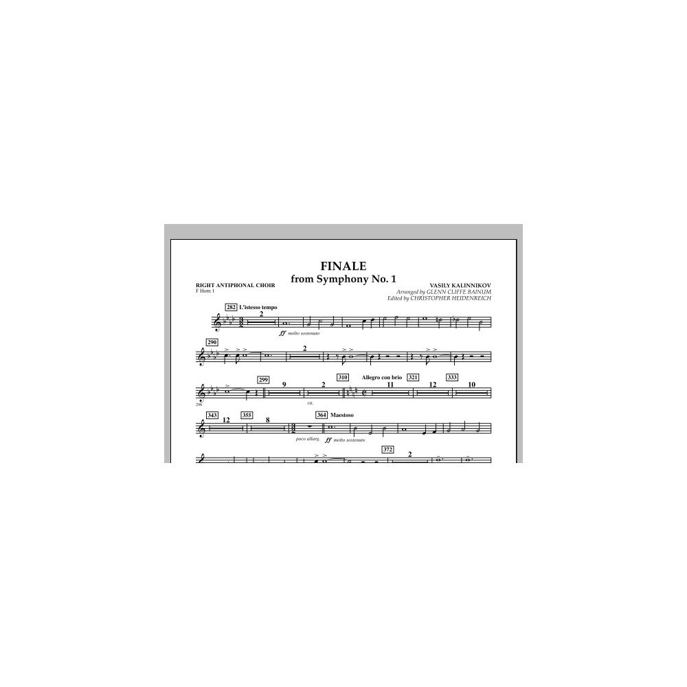 Finale from Symphony No. 1 - Right Ant. Choir - F Horn 1