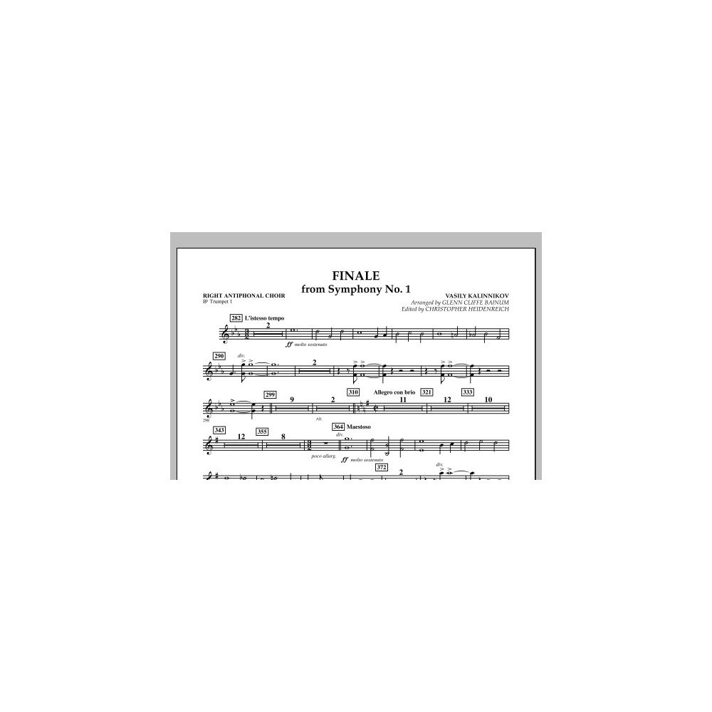 Finale from Symphony No. 1 - Right Ant. Choir - Trumpet 1