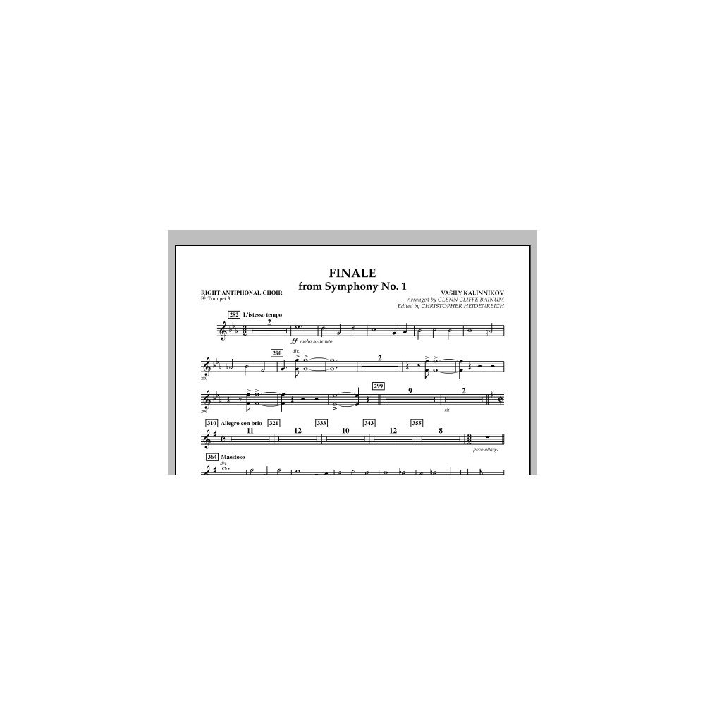 Finale from Symphony No. 1 - Right Ant. Choir - Trumpet 3