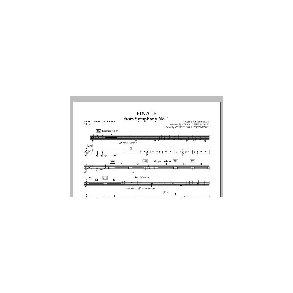 Finale from Symphony No. 1 - Right Ant. Choir - F Horn 2