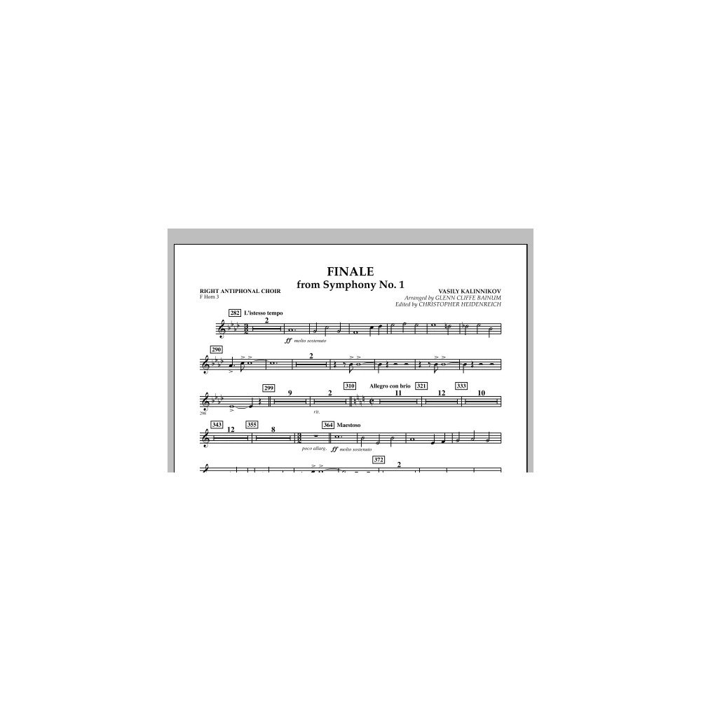 Finale from Symphony No. 1 - Right Ant. Choir - F Horn 3