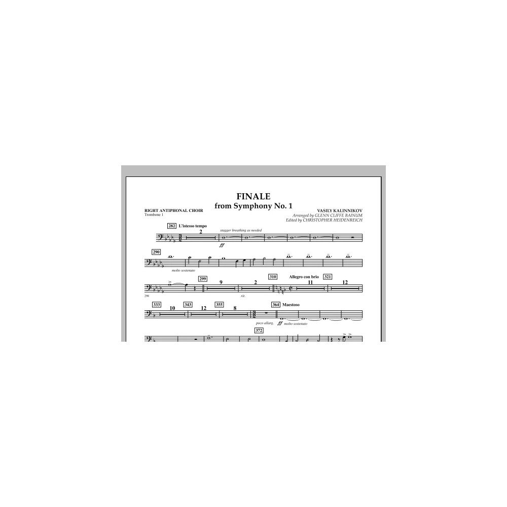 Finale from Symphony No. 1 - Right Ant. Choir - Trombone 1