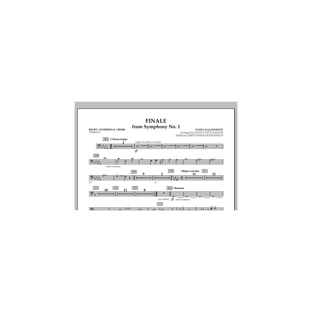 Finale from Symphony No. 1 - Right Ant. Choir - Trombone 2