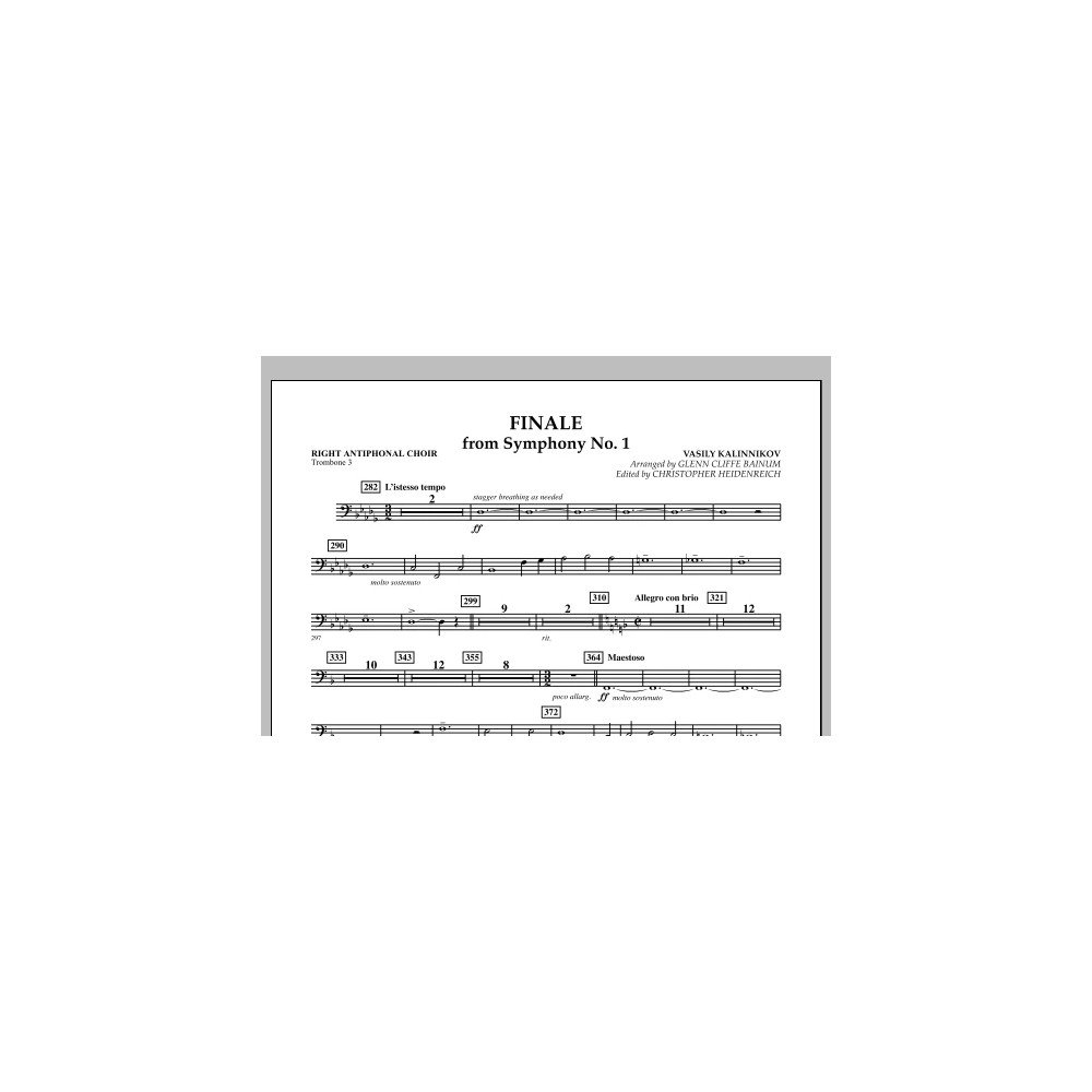 Finale from Symphony No. 1 - Right Ant. Choir - Trombone 3