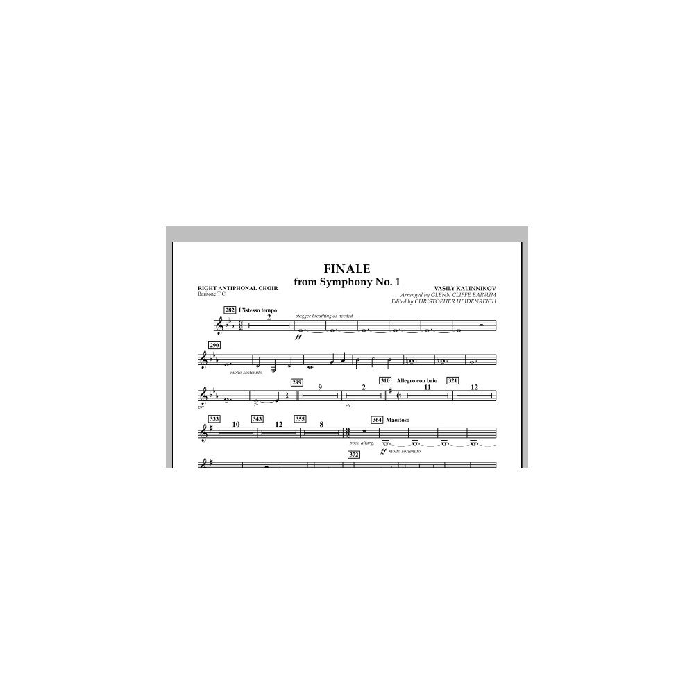 Finale aus Symphonie Nr. 1 - Right Ant. Choir - Bariton TC