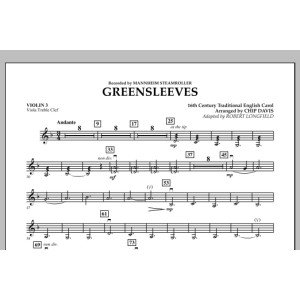 Greensleeves - Violin 3 (Viola Treble Clef)