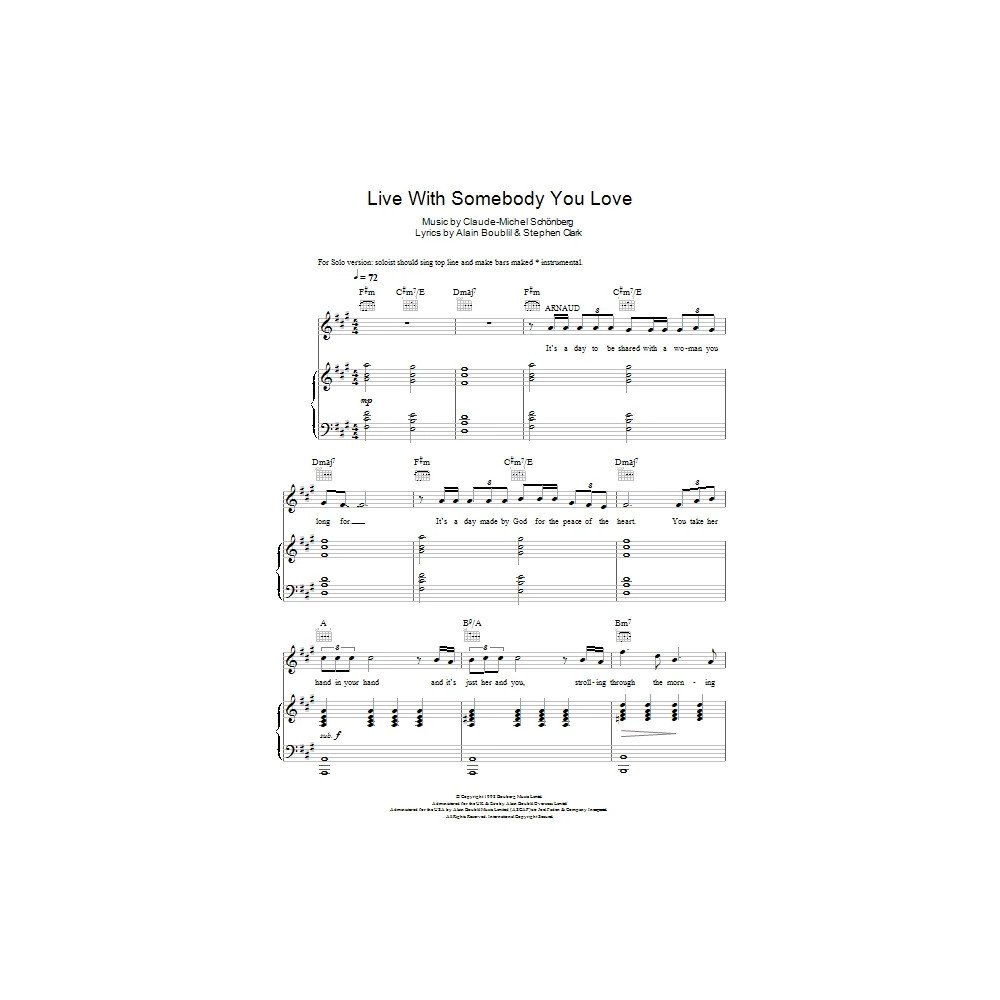 Lebe mit jemandem, den du liebst (aus Martin Guerre)