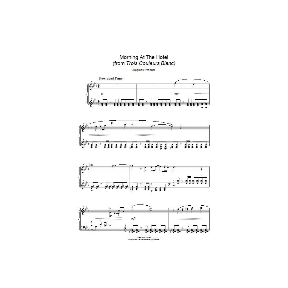 Morning At The Hotel (from Trois Couleurs Blanc)