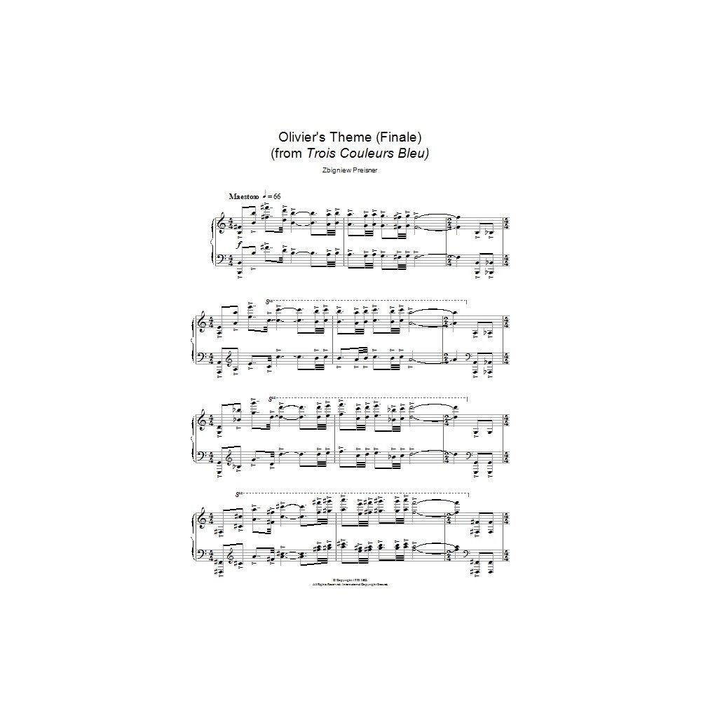 Olivier's Theme (Finale) (from Trois Couleurs Bleu)