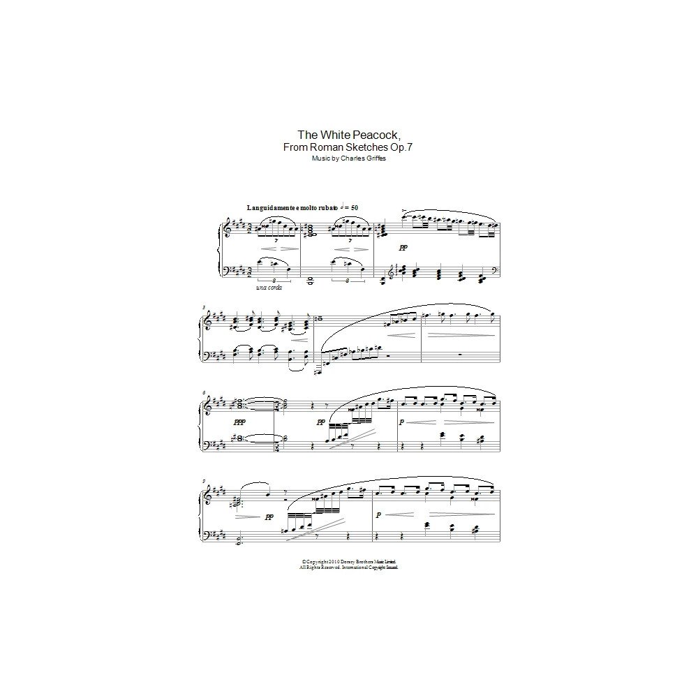 The White Peacock, From Roman Sketches Op. 7