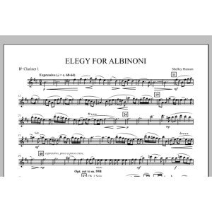 Elegy For Albinoni - Bb Clarinet 1