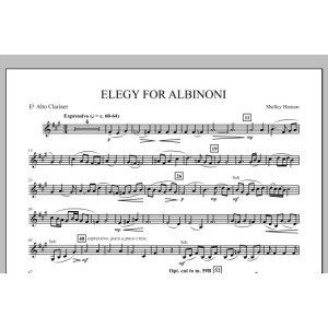 Elegy For Albinoni - Eb Alto Clarinet