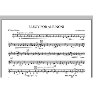Elegy For Albinoni - Bb Bass Clarinet