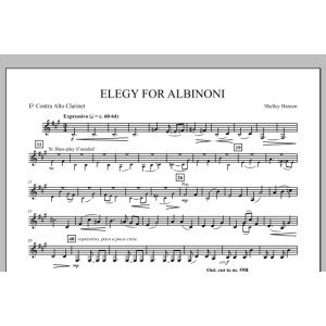 Elegy For Albinoni - Eb Contra Alto Clarinet