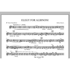 Elegy For Albinoni - Bb Tenor Saxophone