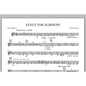 Elegy For Albinoni - Bb Trompete 3