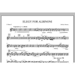 Elegy For Albinoni - F Horn 3