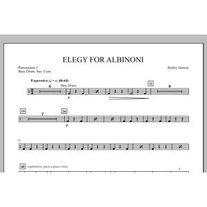 Elegy For Albinoni - Percussion 1