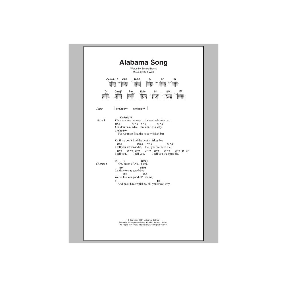Alabama Song