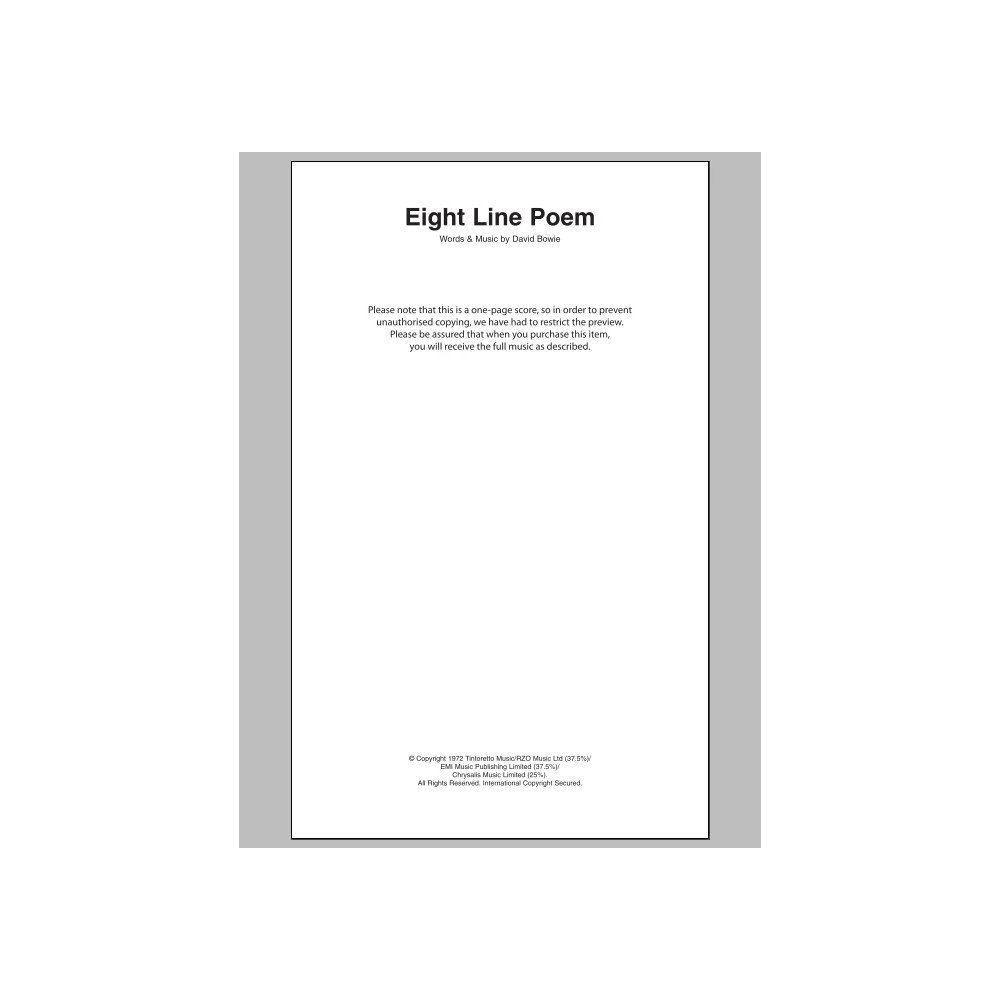 Eight Line Poem