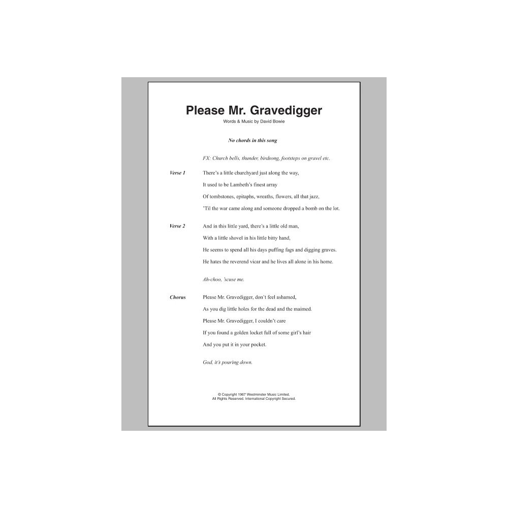 Please Mr. Gravedigger