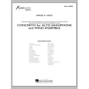 Concerto For Alto Saxophone And Wind Ensemble - Conductor Score (Full Score)