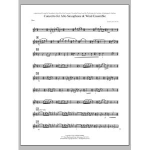 Concerto For Alto Saxophone And Wind Ensemble - Oboe