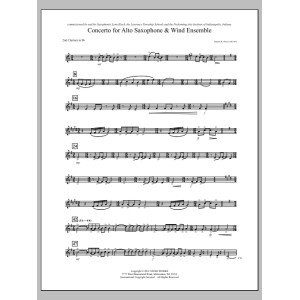 Concerto For Alto Saxophone And Wind Ensemble - Bb Clarinet 2