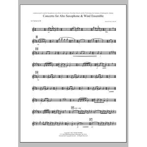 Concerto For Alto Saxophone And Wind Ensemble - Bb Clarinet 1