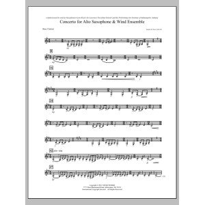 Concerto For Alto Saxophone And Wind Ensemble - Bb Bass Clarinet