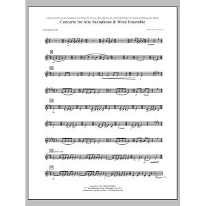 Concerto For Alto Saxophone And Wind Ensemble - Bb Clarinet 3