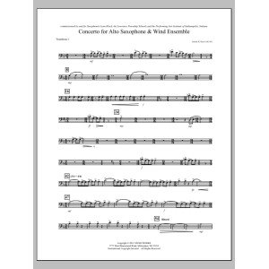 Concerto For Alto Saxophone And Wind Ensemble - Trombone 1
