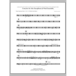Concerto For Alto Saxophone And Wind Ensemble - Timpani