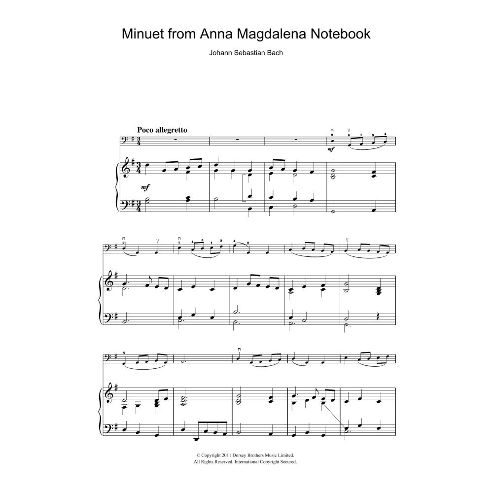 Minuet in G Major (from The Anna Magdalena Notebook)