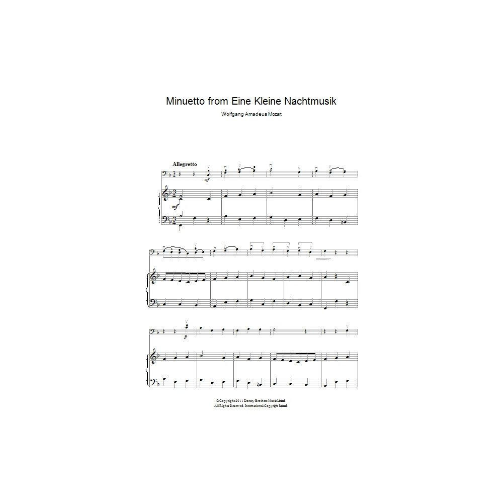 Minuetto aus Eine kleine Nachtmusik K525