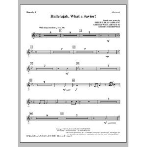 Hallelujah, What A Savior! - F Horn