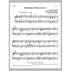 Hallelujah, What A Savior! - Piano