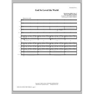 God So Loved The World Chamber Orchestra - Partitur