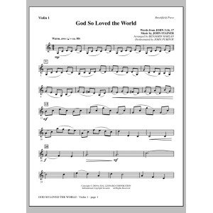 God So Loved The World Chamber Orchestra - Violin 1