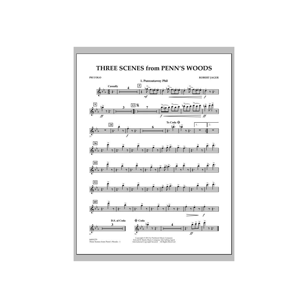 Three Scenes From Penn's Woods - Piccolo
