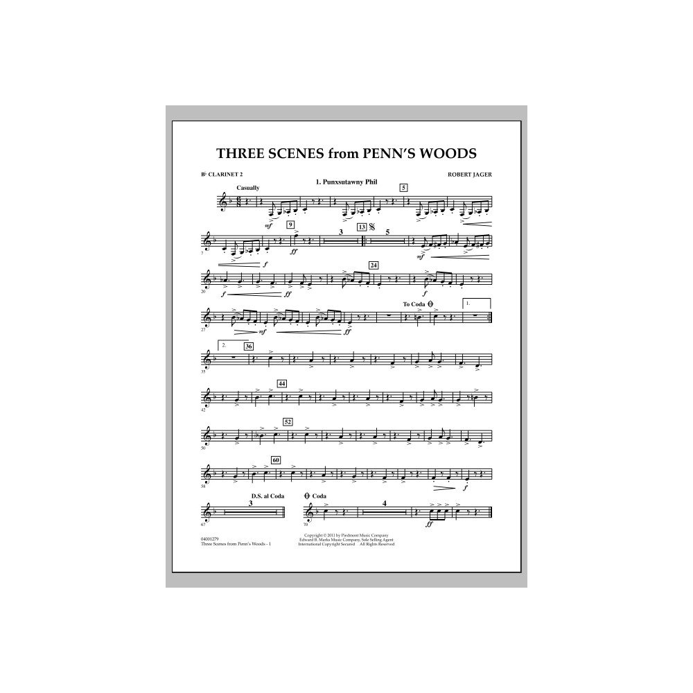 Three Scenes From Penn's Woods - Bb Clarinet 2