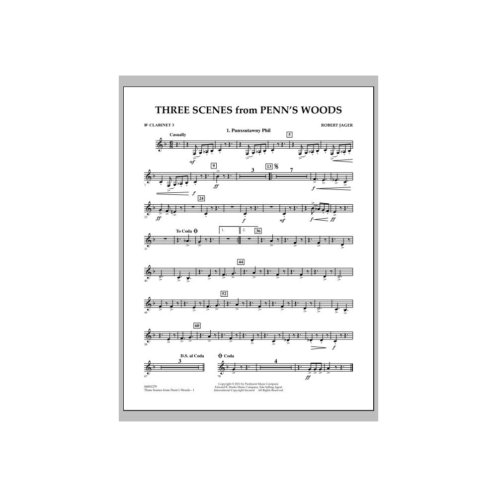 Three Scenes From Penn's Woods - Bb Clarinet 3