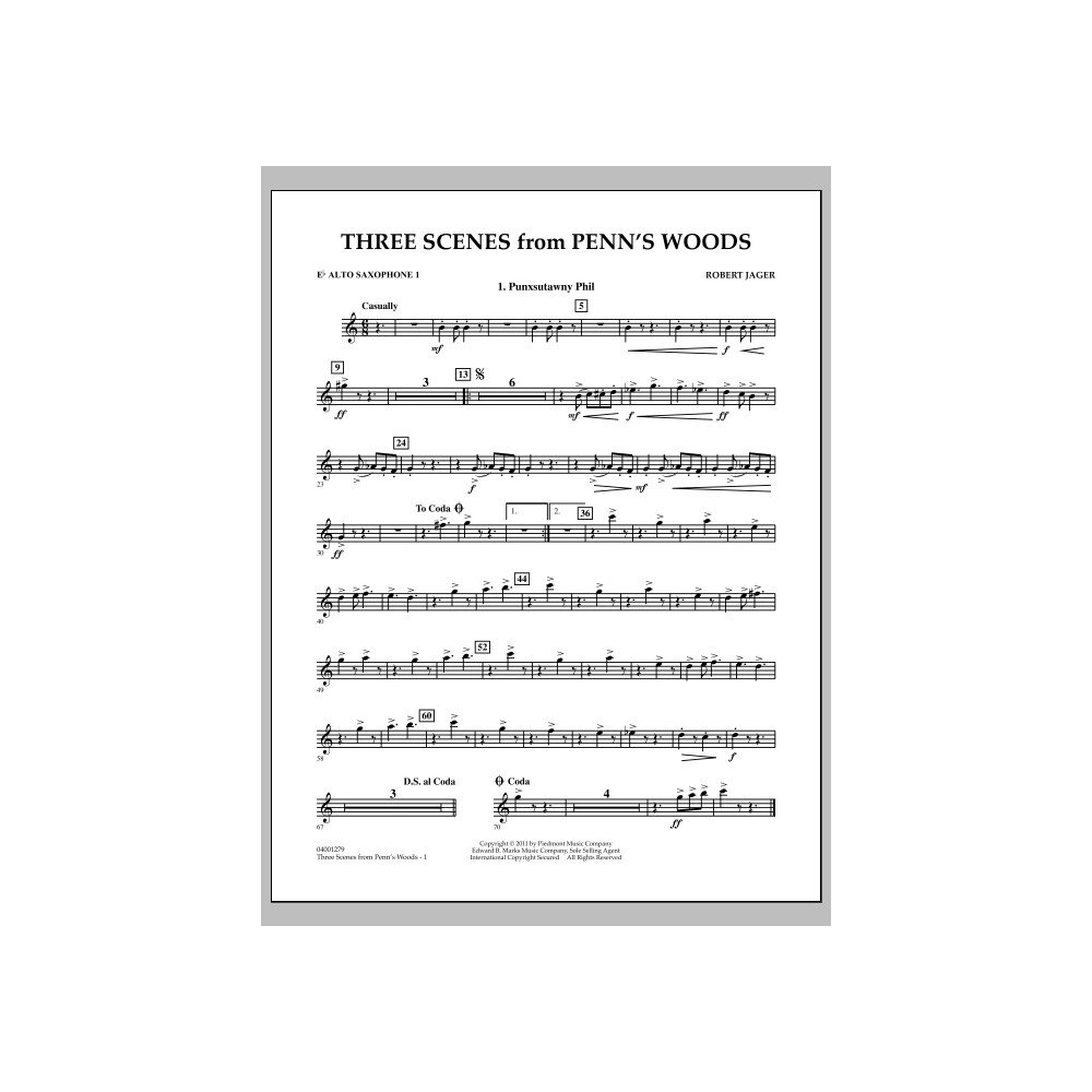 Three Scenes From Penn's Woods - Eb Alto Saxophone 1