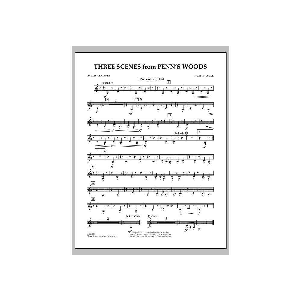 Three Scenes From Penn's Woods - Bb Bass Clarinet