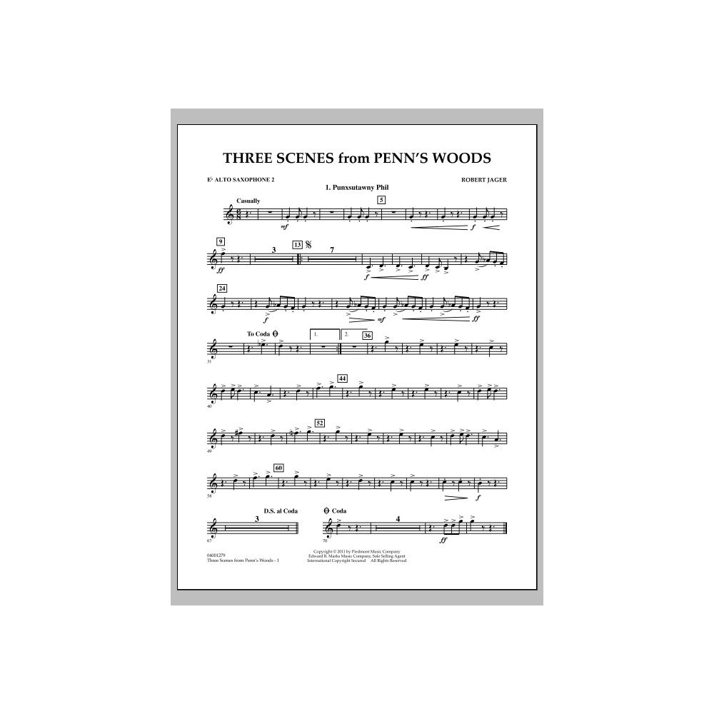 Three Scenes From Penn's Woods - Eb Alto Saxophone 2