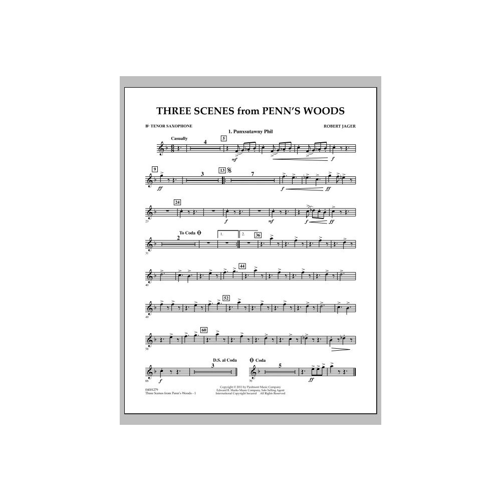 Three Scenes From Penn''s Woods - Bb Tenor-Saxophon